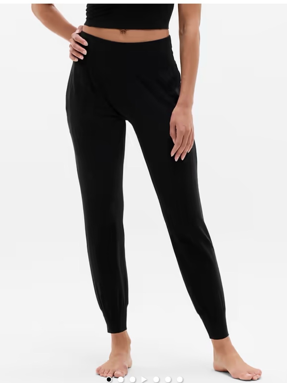 Athleta Salutation Jogger Pants Women S black Leggings High Rise